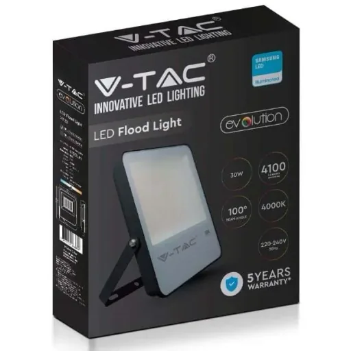 VT-52 LED-Flutlicht - 50 W - 6850 Lm - 6500K - schwarz - Extra effizient