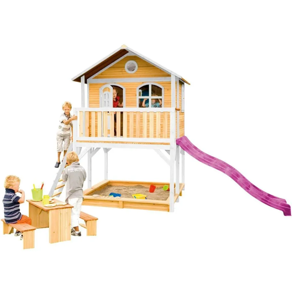 Marc Spielhaus Braun/weiß mit Lila Rutsche