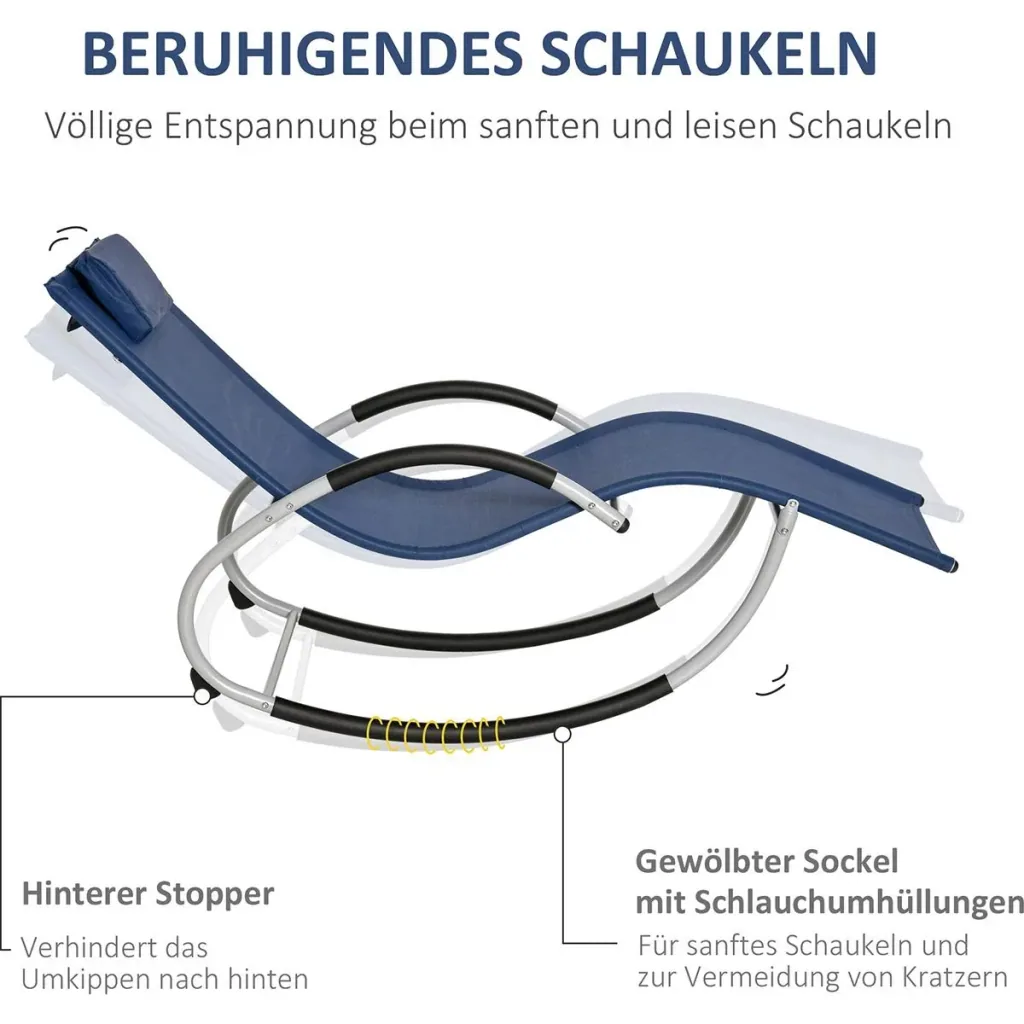 Gartenset 3-teilig - Liegestühle mit Beistelltisch - Grau