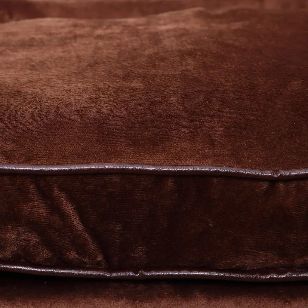 Hundematte Hundebett Hundesofa mit Kissen Rückentasche Kaffeebraun