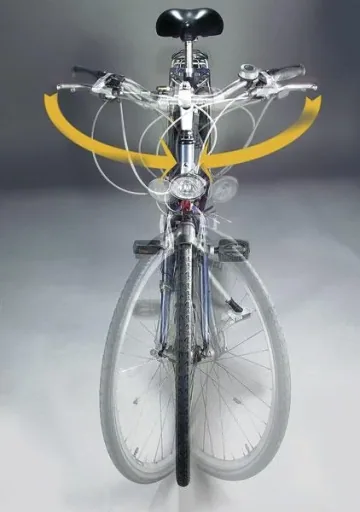 Lenkungsdämpfer - stabilisiert das Vorderrad am Fahrrad