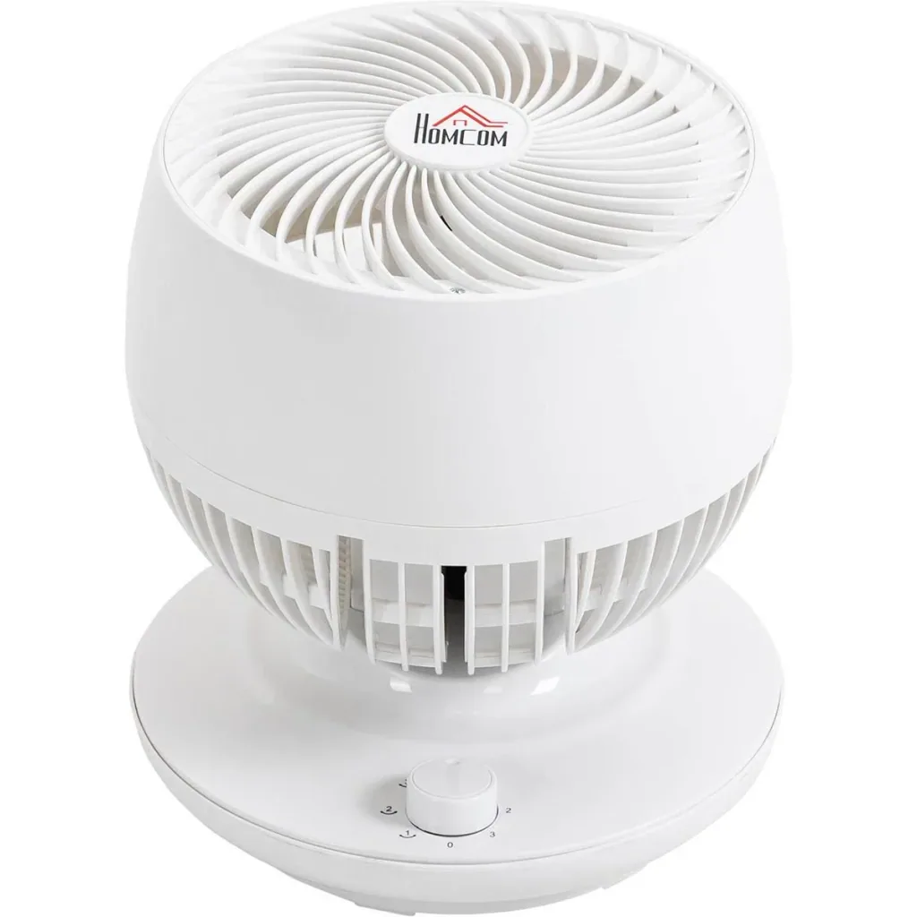 Tischventilator Umluftventilator 90° Kippfunktion 70° Oszillation 3 Geschwindigkeiten ABS Kunststoff l Ø27 x 34H cm