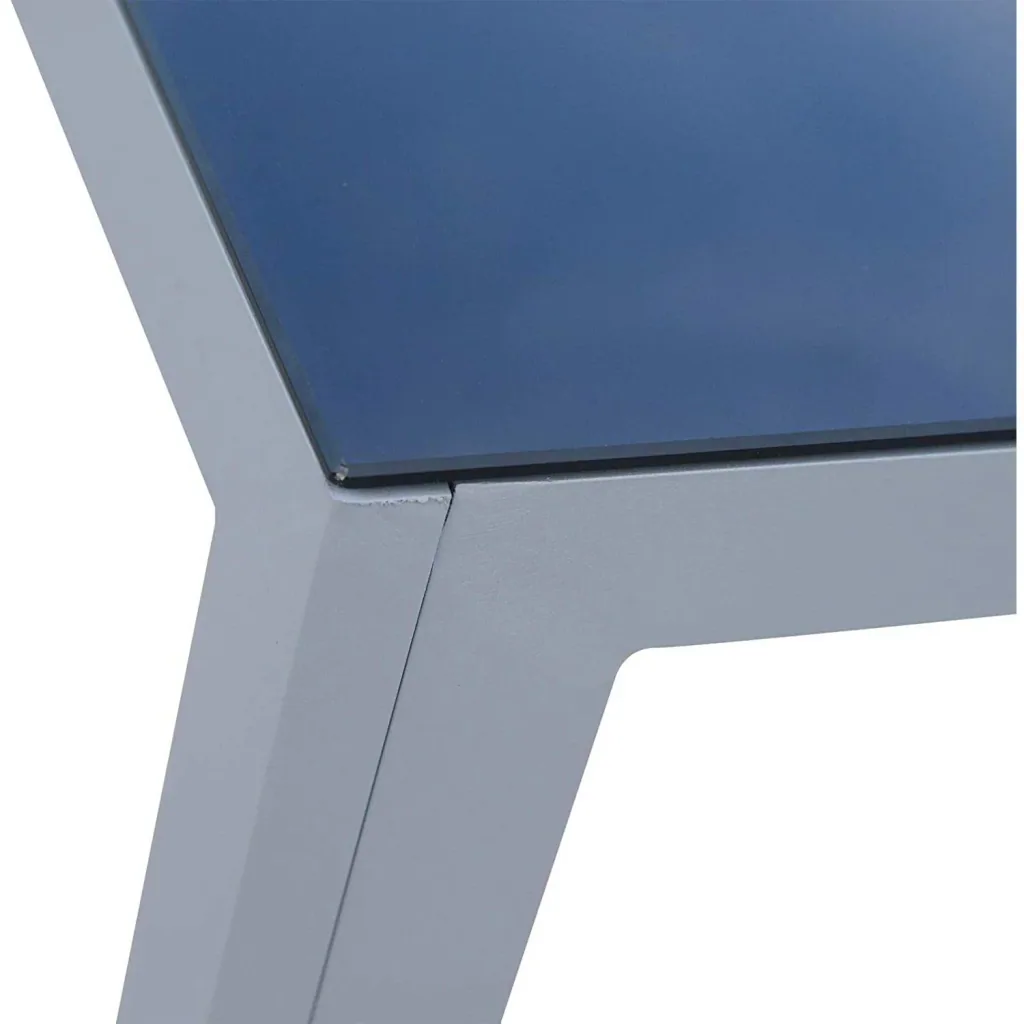 Alu Gartentisch Esstisch mit Glasplatte 87x87cm