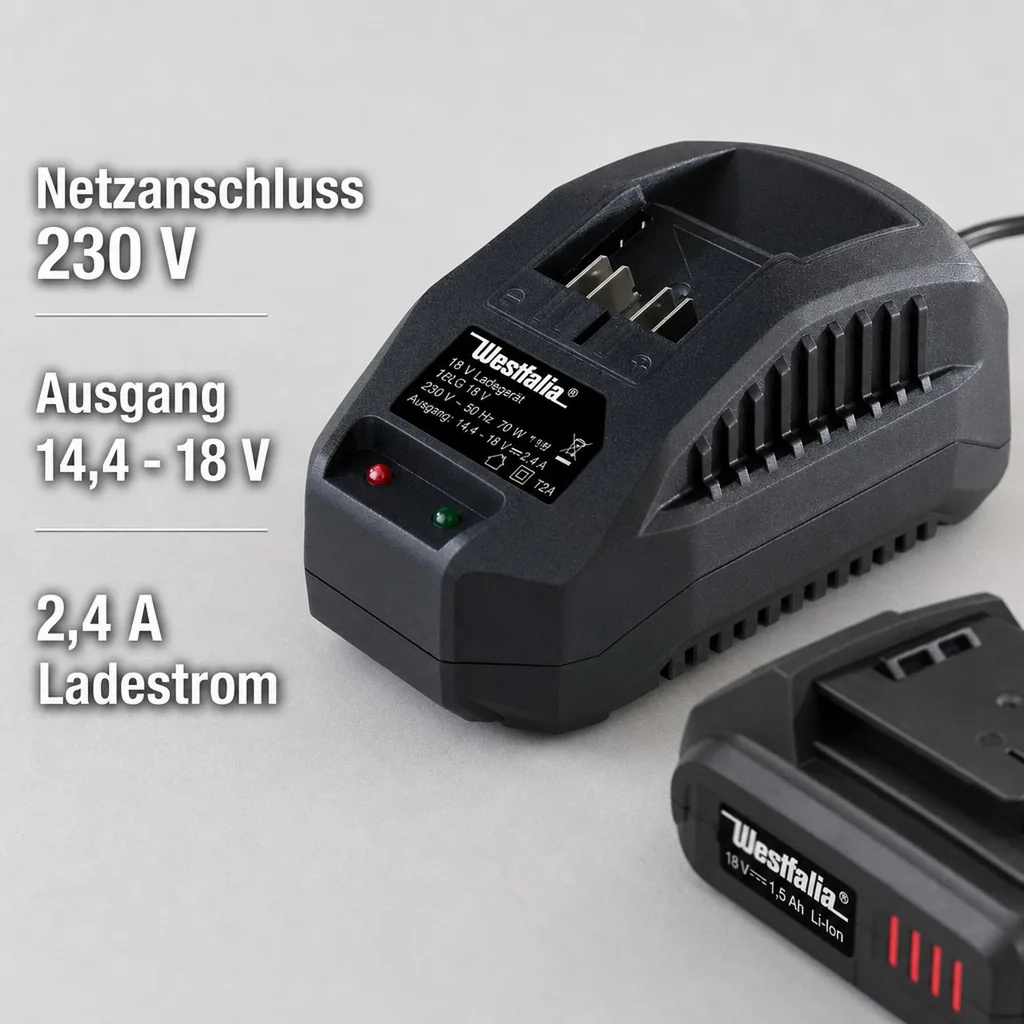 Starter Set 18 Volt Li-Ionen Familie: 1 x Akku 1,5 Ah + 1 x Ladegerät