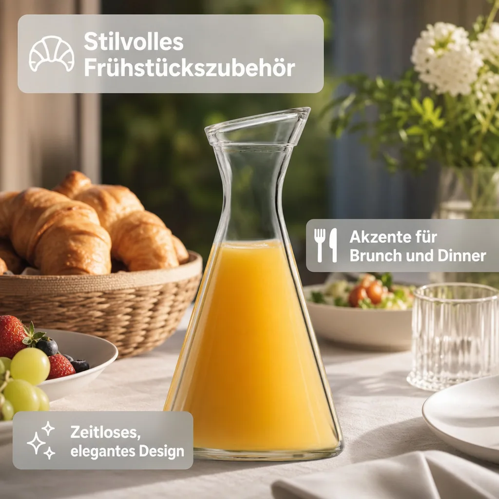 Wasserkaraffe, Glaskaraffe, Weinkaraffe - Pisa, 0,3 l