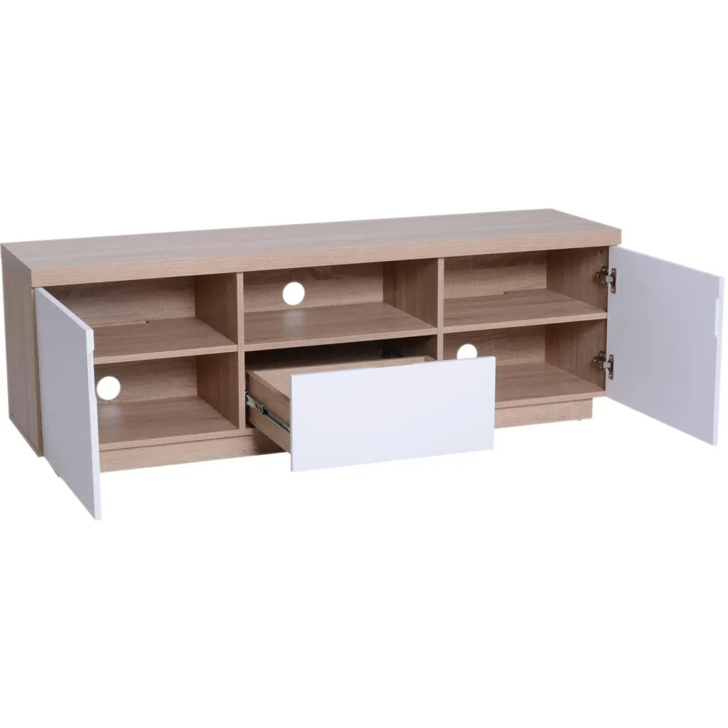 Fernsehtisch Fernsehschrank TV-Board Lowboard TV-Schrank Unterschrank 1 x Schublade 2 x Schränke 150 x 39 x 50 cm
