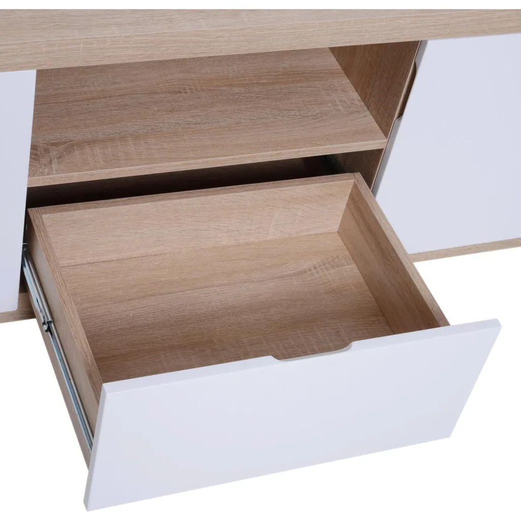 Fernsehtisch Fernsehschrank TV-Board Lowboard TV-Schrank Unterschrank 1 x Schublade 2 x Schränke 150 x 39 x 50 cm