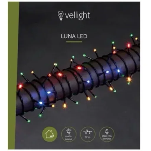 Vellight Weihnachtsbeleuchtung - 12m - 160 LEDs - Mehrfarbig - Innen & Außen