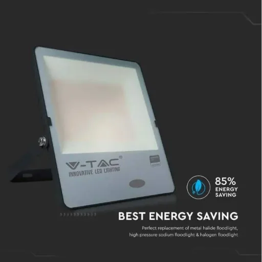 VT-167S LED-Flutlicht mit Tag/Nacht-Sensor - 150 W - 15000 Lm - 4000K - schwarz