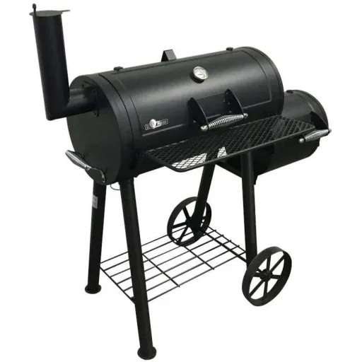 Holzkohlegrill Smoker Edmonton 121x122x55cm Schwarz