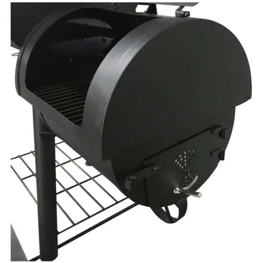 Holzkohlegrill Smoker Edmonton 121x122x55cm Schwarz