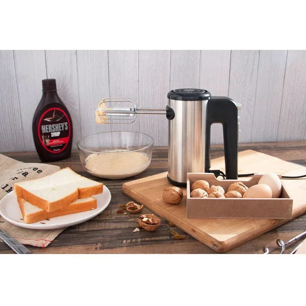 Handmixer - 5 Geschwindigkeitsstufen - 750W - Edelstahl