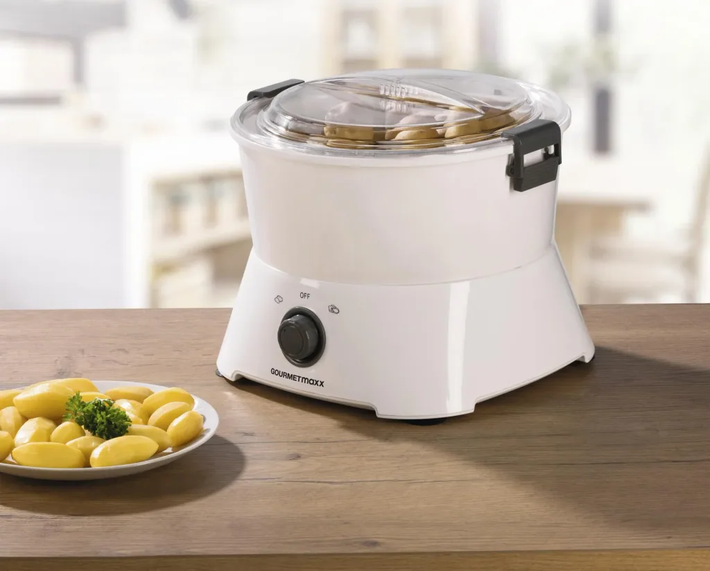 Elektro Kartoffelschäler 2in1, 85 Watt - Mit Salatschleuder