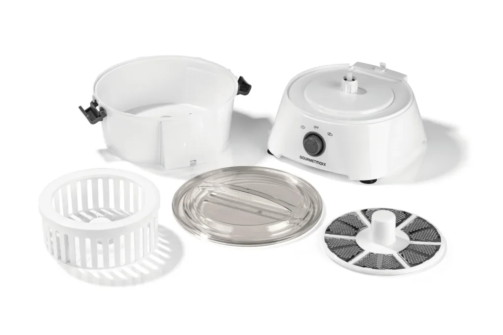 Elektro Kartoffelschäler 2in1, 85 Watt - Mit Salatschleuder