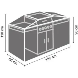 Außenabdeckung für Grill 195 cm