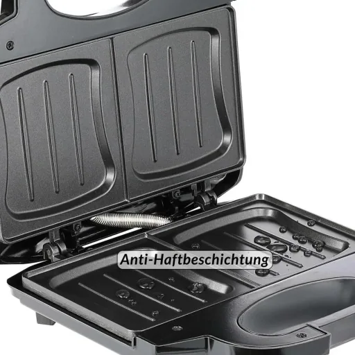 Sandwicheisen XL Schwarz/Silber 750W