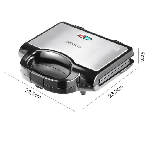 Sandwicheisen XL Schwarz/Silber 750W
