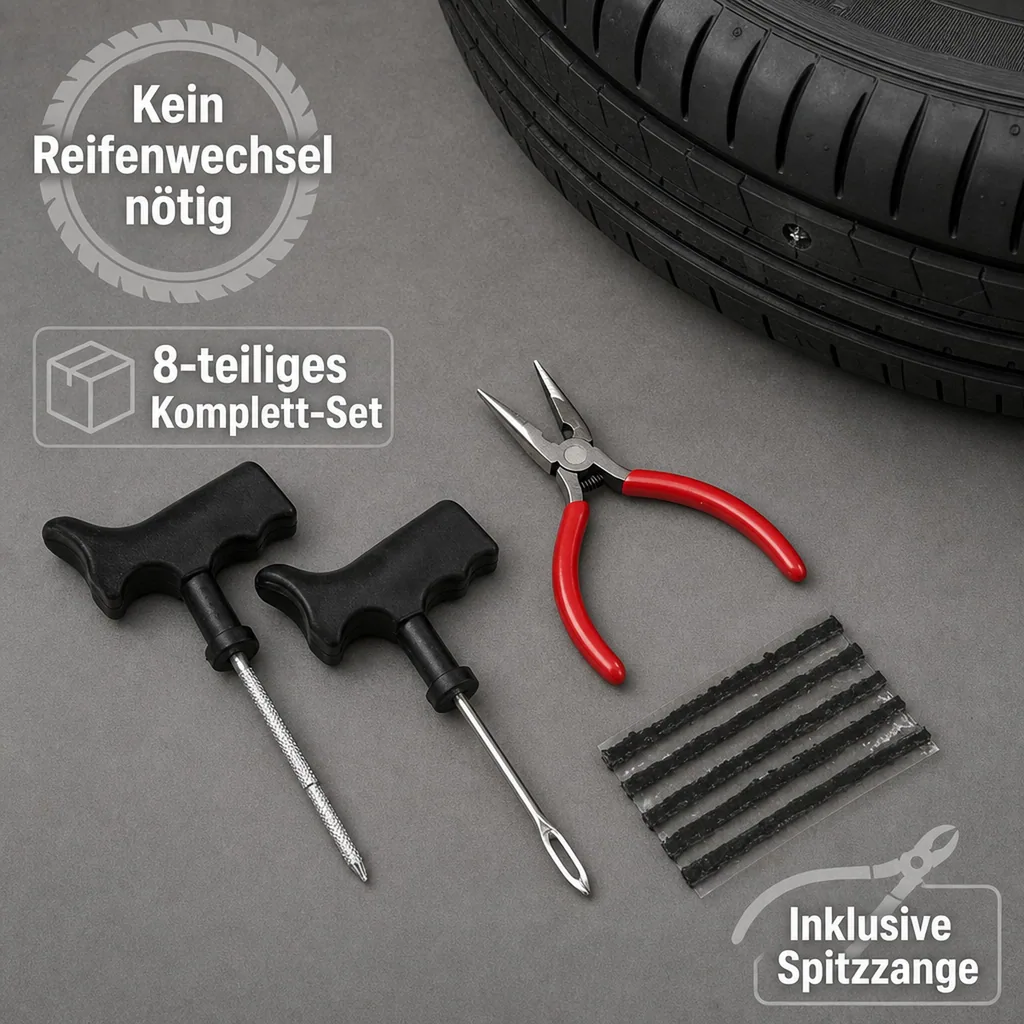 Autoreifen Reparatur-Set, 8-teilig