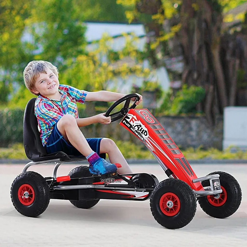 Go-Kart mit Handbremse rot