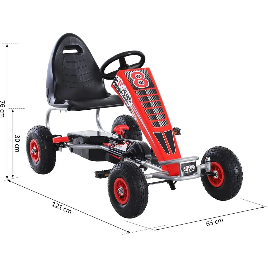 Go-Kart mit Handbremse rot