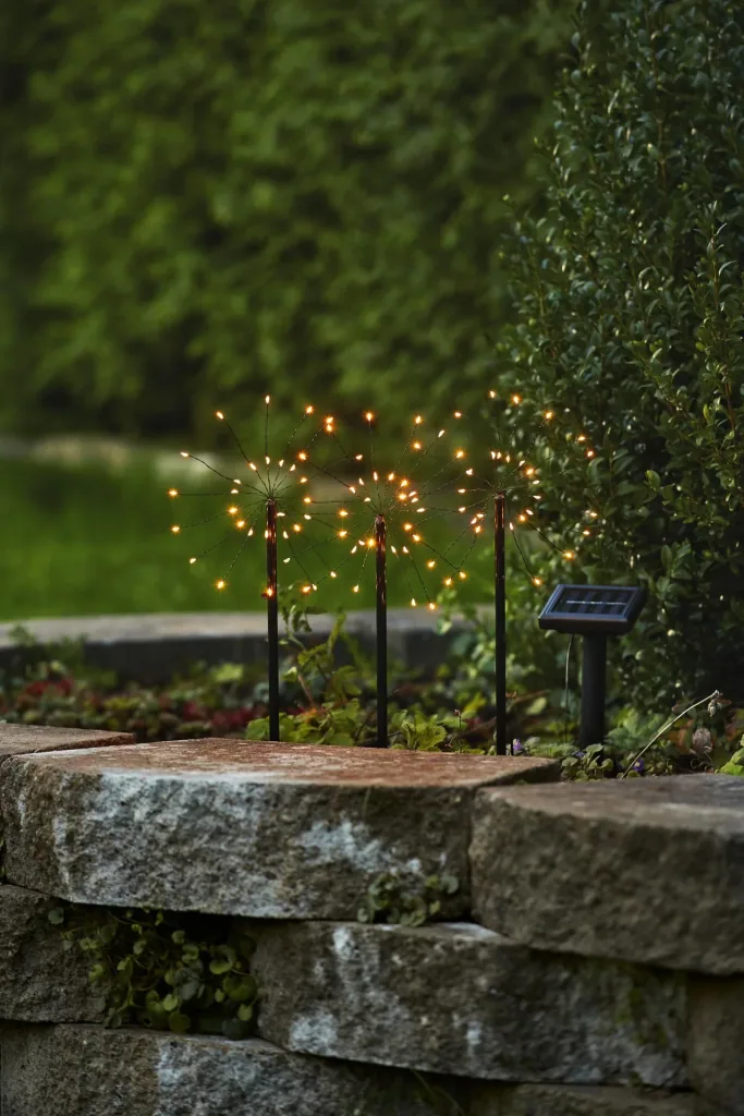 Solarstab "Firework" mit 90 warmweißen LEDs im 3er Set