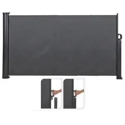Koopman Windschutz für Terrasse - 3x1,4 m - Anthrazit - Einziehbar