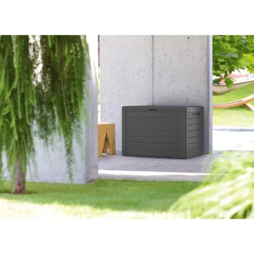 Aufbewahrungsbox - Anthrazit - 190L - 78 x43,8 x 55 cm - für den Außeneinsatz