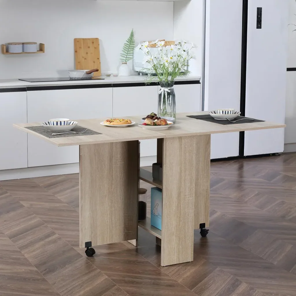 Esstisch Klapptisch Schreibtisch Beistelltisch Tisch Ablagefläche Holz Natur 80 x 140 x 74 cm