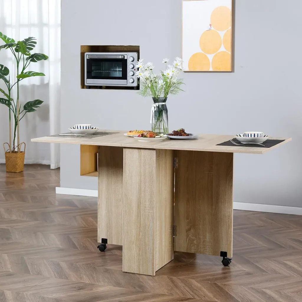Esstisch Klapptisch Schreibtisch Beistelltisch Tisch Ablagefläche Holz Natur 80 x 140 x 74 cm