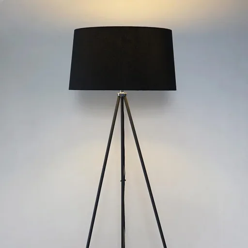 Stehlampe Tripod Schlafzimmer Standleuchte Stehleuchte 40W Skandinavisch schwarz ?48 x 156 cm