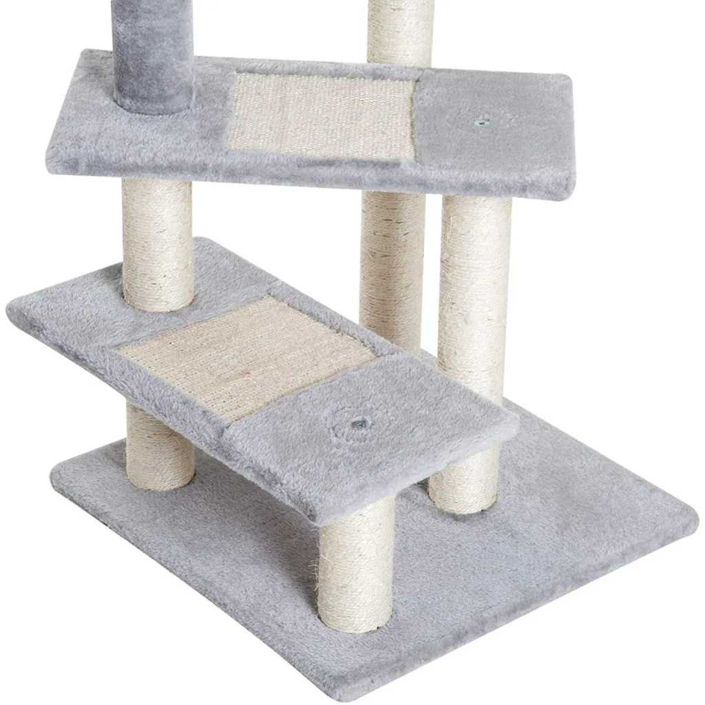 Kratzbaum Katzenbaum Spielbaum Treppe 5 Schichte Grau