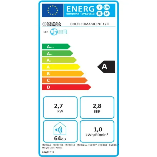 Olimpia Splendid Dolceclima Silent 12 P - Mobile Klimaanlage 12.000 BTU/h