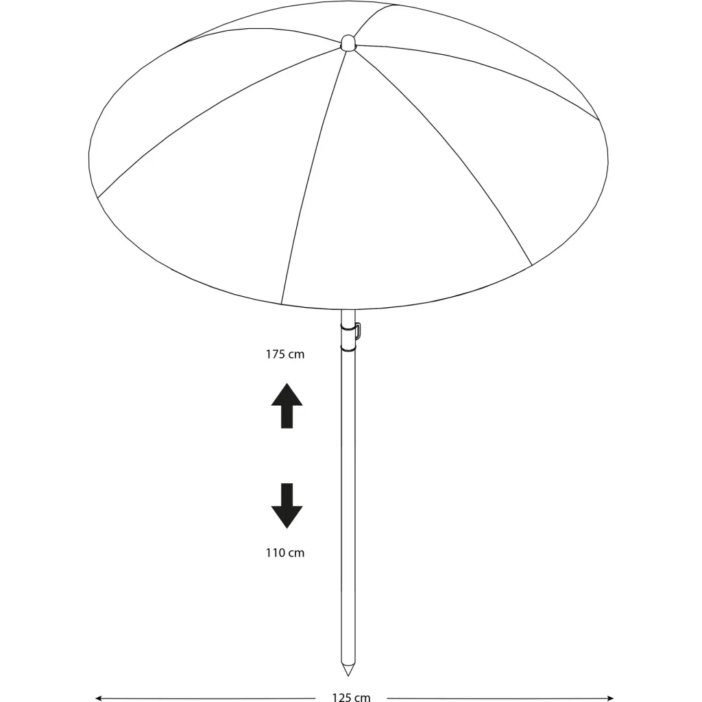 Regenschirm Ø125 cm - Blau/weiß