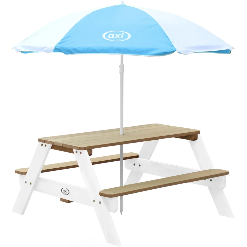 Regenschirm Ø125 cm - Blau/weiß
