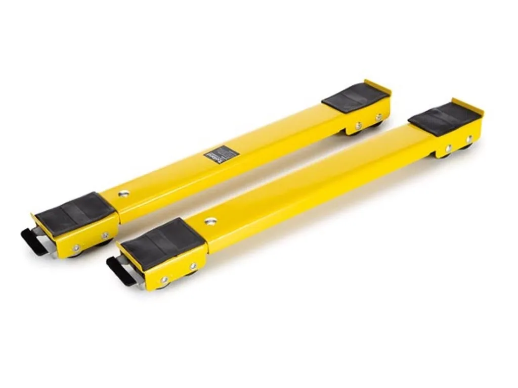 Möbelroller-Set 250 kg Umzugshilfe, 2 verstellbare Teleskoprollen 44.5–70 cm, mit rutschfester Oberseite und Bremsen, zum Bewegen von Möbeln und Geräten