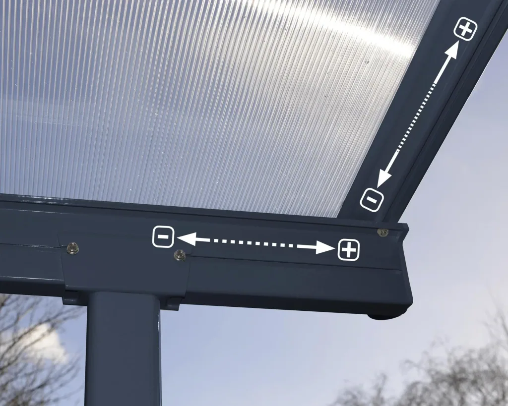 Palram Terrassendach Sierra 230 x 670 cm grau