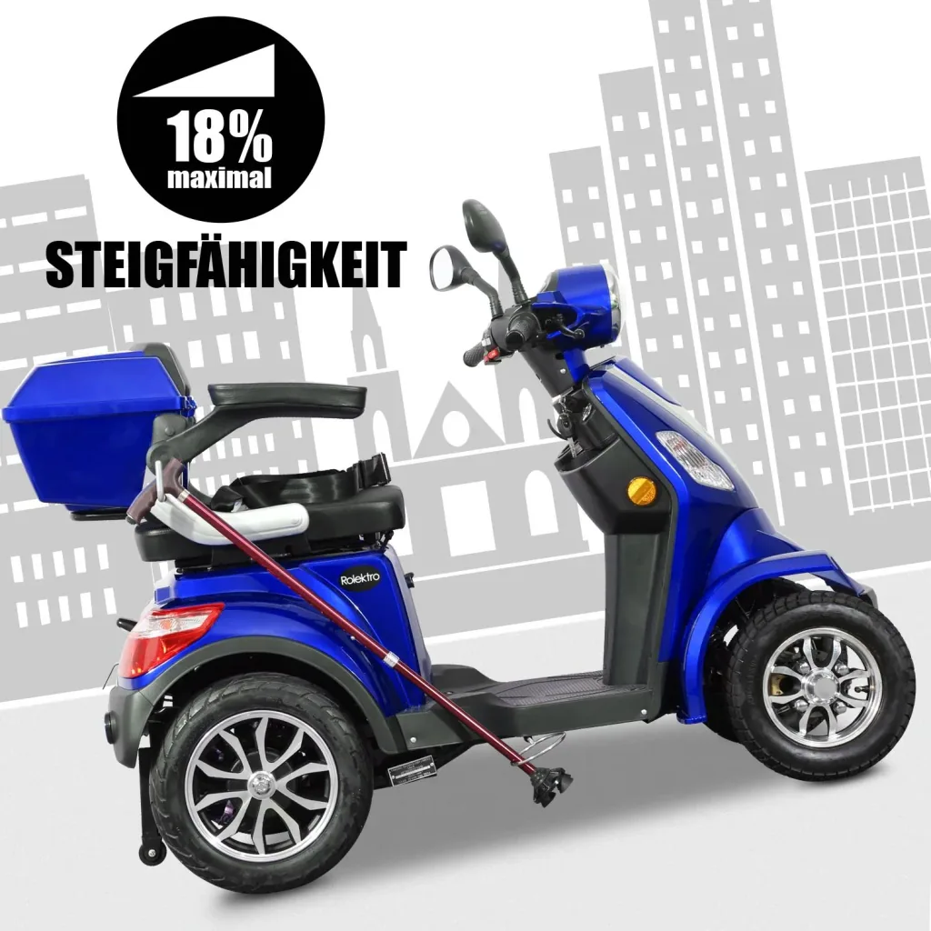 E-Quad 25 V. 2 Blau - 1.000 Watt + Straßenverkehrszulassung