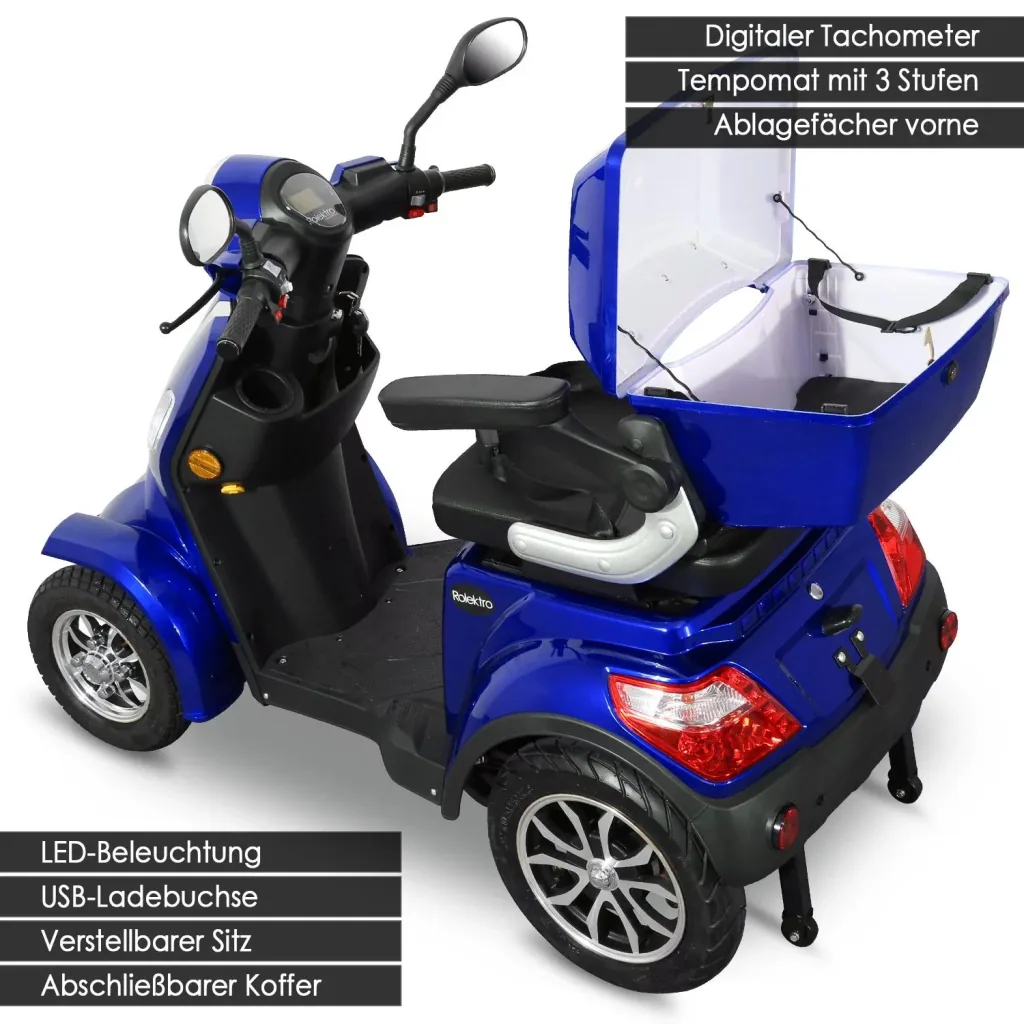 E-Quad 25 V. 2 Blau - 1.000 Watt + Straßenverkehrszulassung