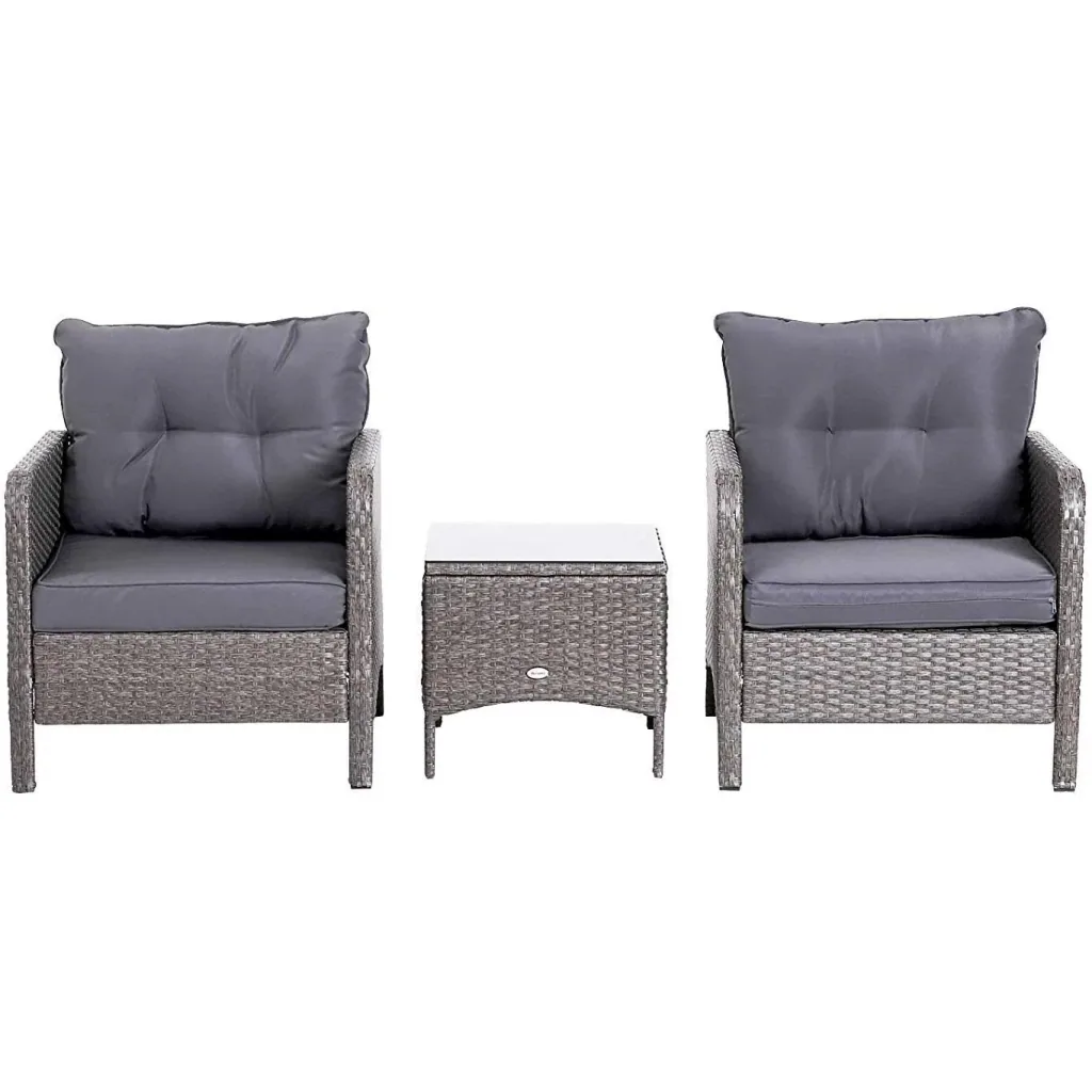Rattan Sofagarnitur als 5-teiliges Set
