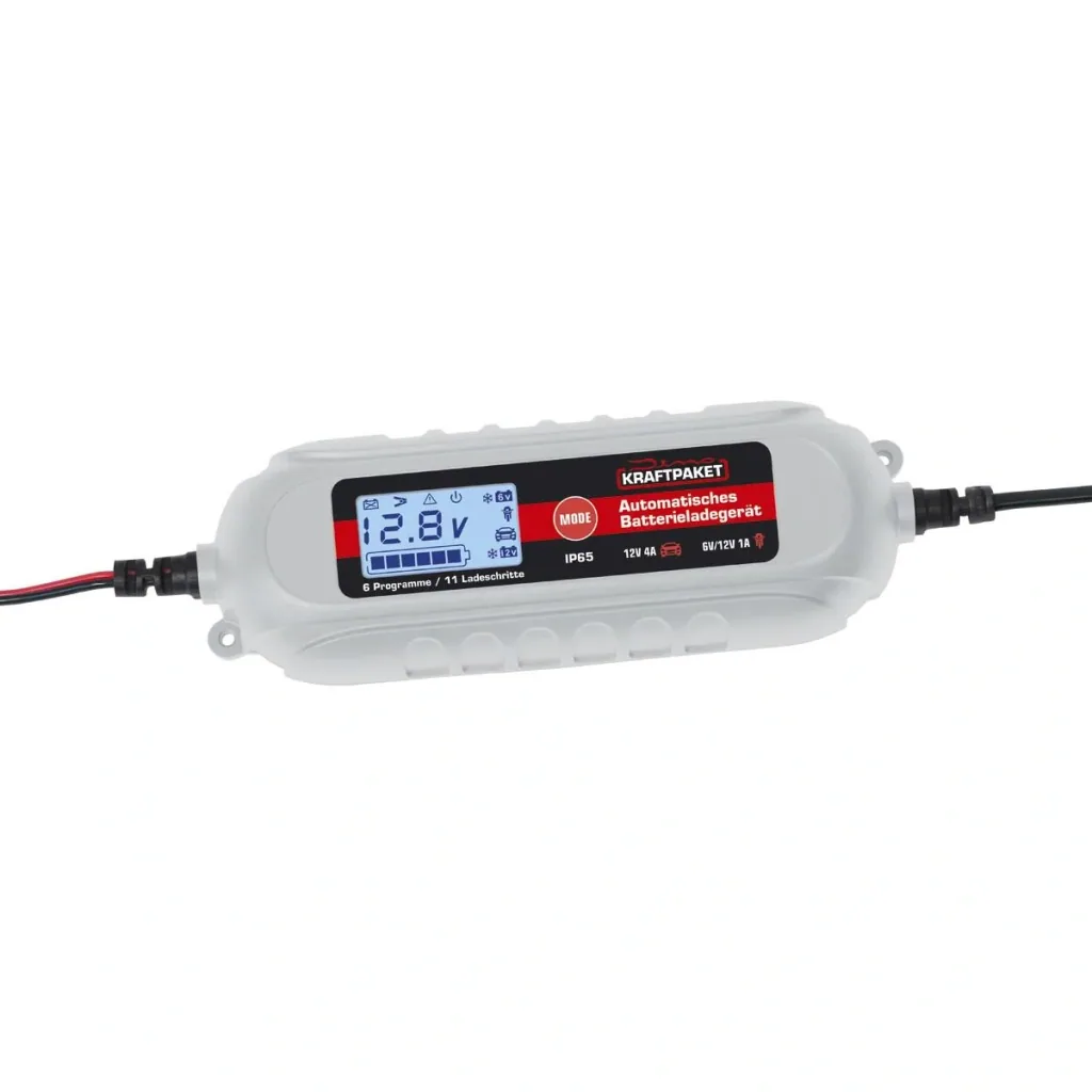 Batterieladegerät 6 / 12 Volt - 4 A - mit Tester