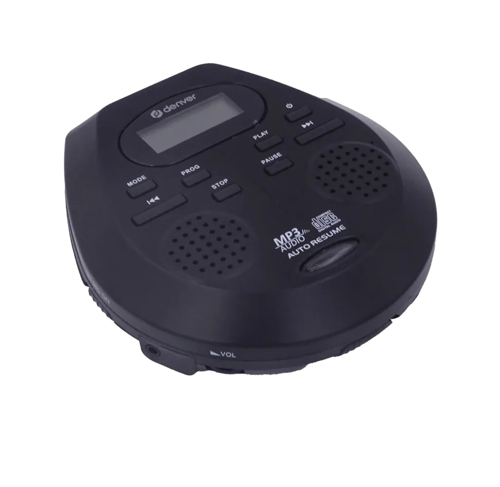 Tragbarer CD-Player mit eingebauten Lautsprechern