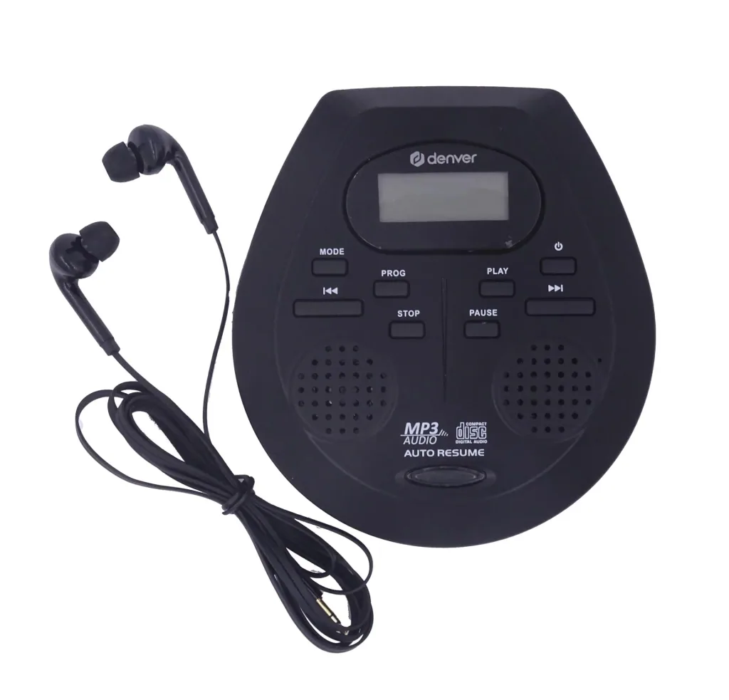 Tragbarer CD-Player mit eingebauten Lautsprechern