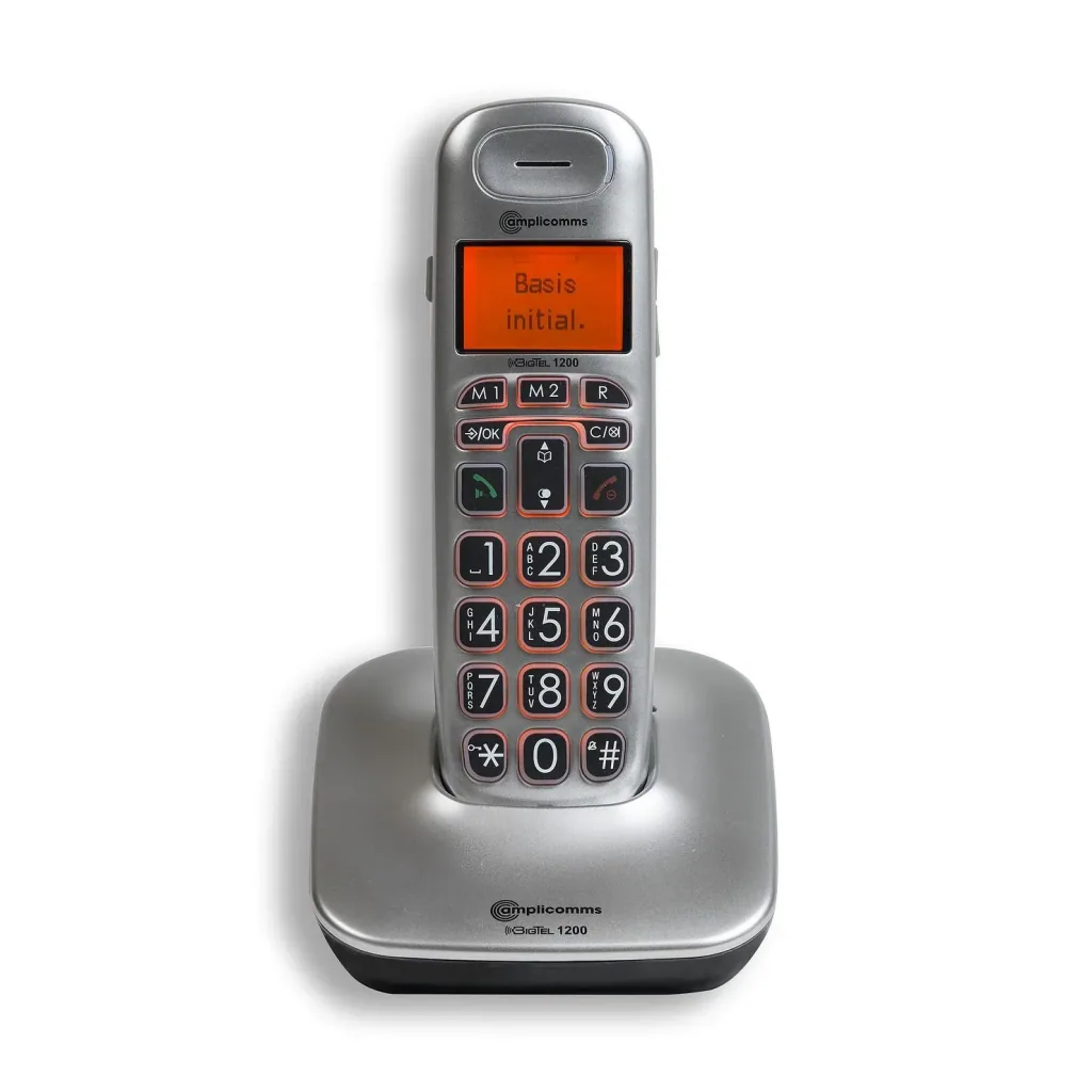 Komfort-Telefon amplicooms BigTel 1200 mit Hintergrundbeleuchtung, schnurlos