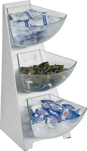 Multi-Rack, Küchenregal, Portionsschütte, Portionsspender, 18/0 Edelstahl, Volumen pro Schütte 1 L, 3-stufig