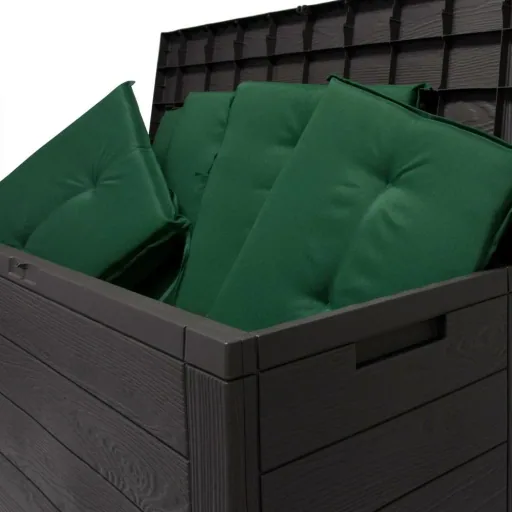 Aufbewahrungsbox anthrazit 120 x 46 x 57cm - Outdoor - Geeignet für Terrasse, Balkon und Garten