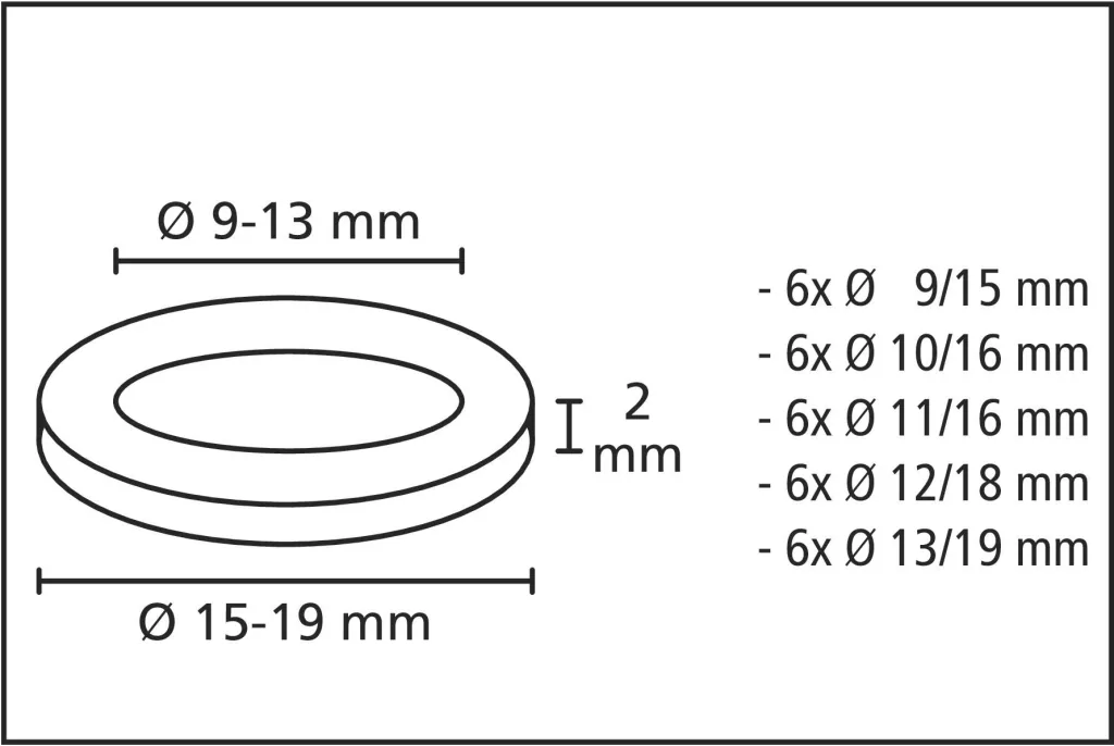 Türbandring Set Ø 9x15 - 13x19
