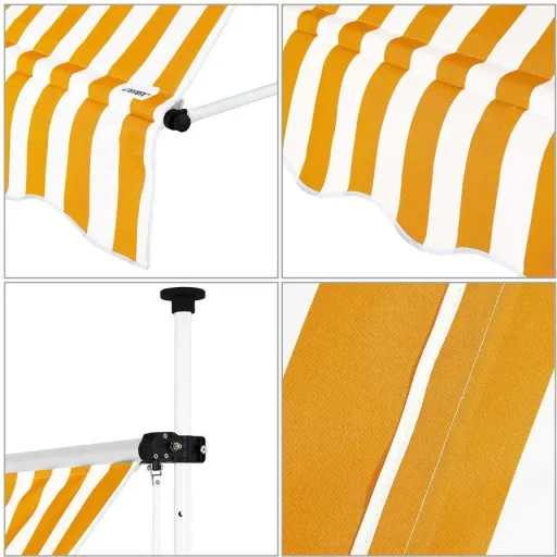 Klem Sonnensegel gelb/weiß 250cm