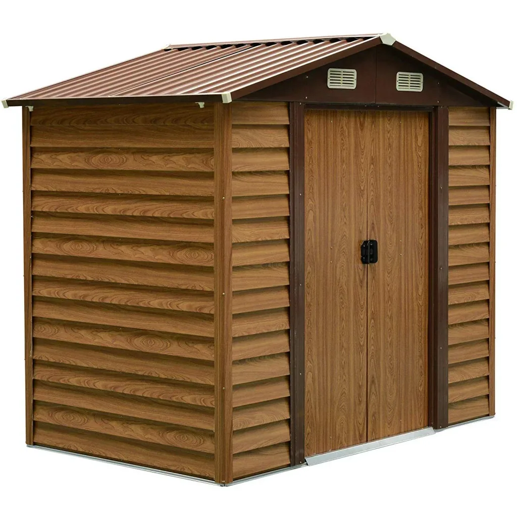 Geräteschuppen in Holzmaserungsimitat
