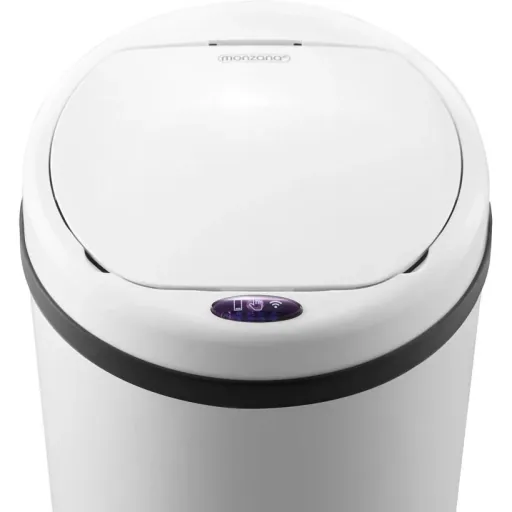 Sensor-Mülleimer Edelstahl weiß 40 Liter