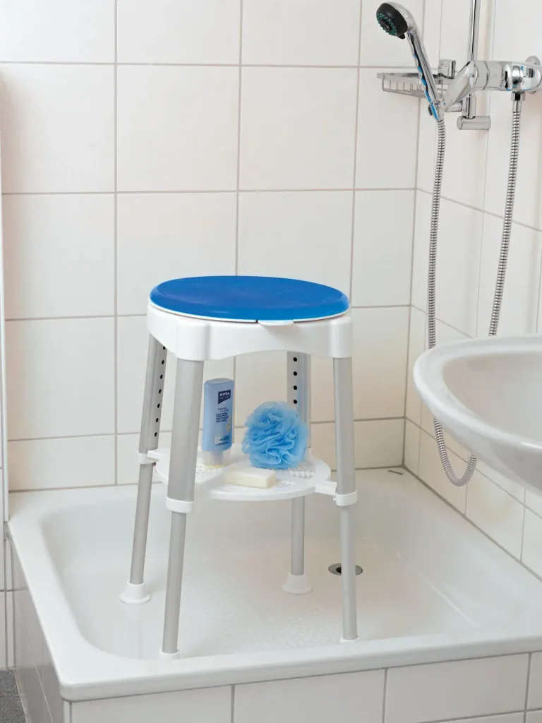 Aluminium Duschstuhl, 360 Grad drehbar